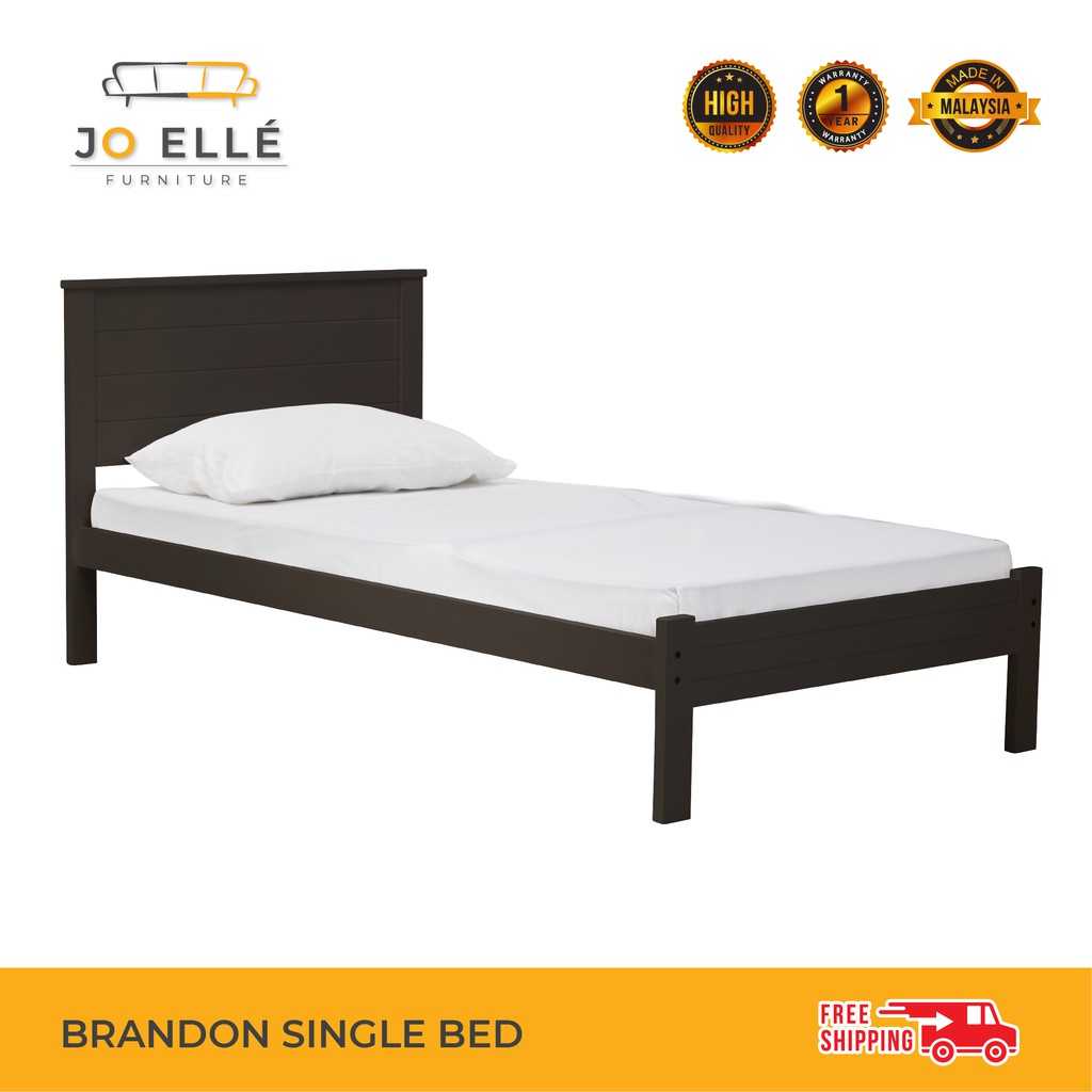 Jo ELLE Brandon Single Bed Frame/ Katil Kayu (with PullOut Bottom
