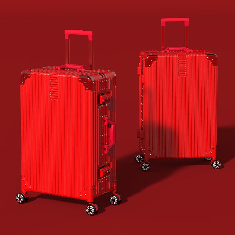 Wedding Luggage Bridal Suitcase Red Box Trolley Case Women's Suitcase