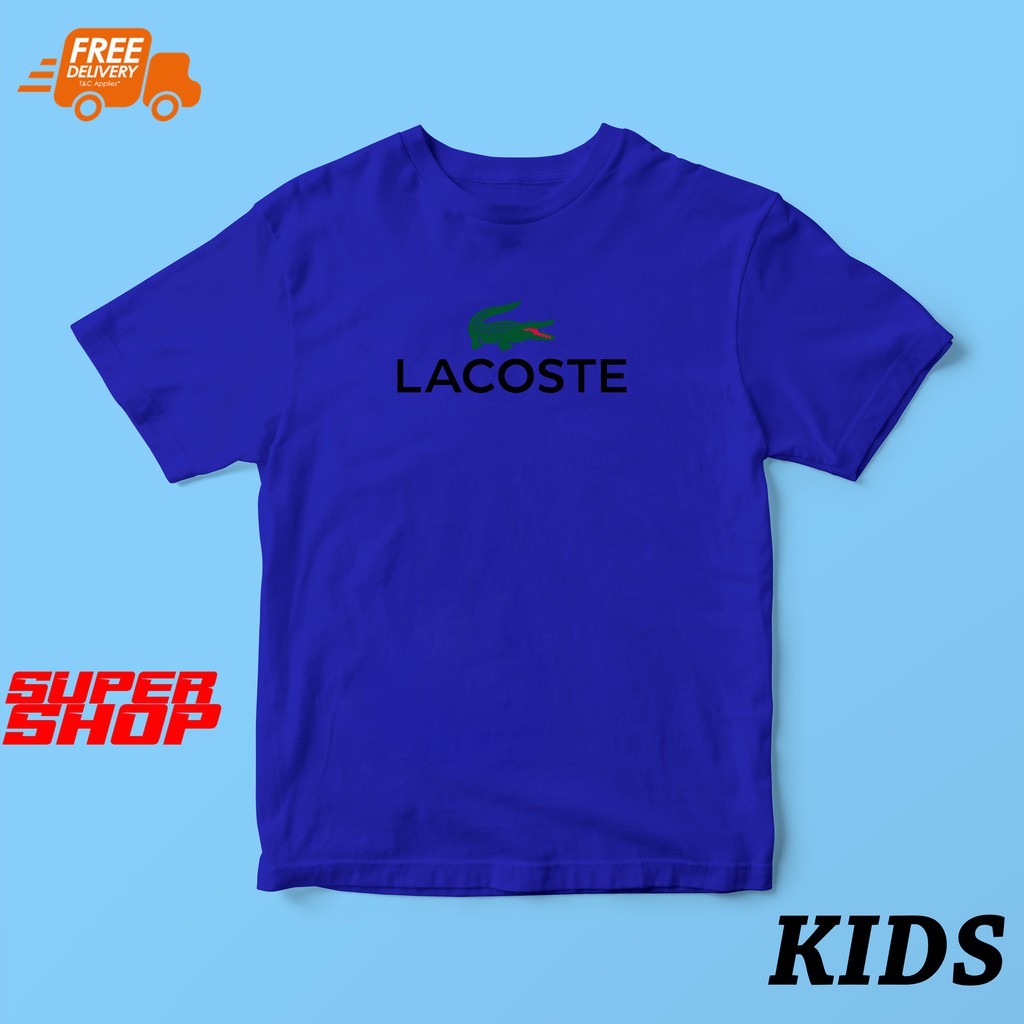 Kids La Costes T Shirt Cotton High Quality Shopee Malaysia