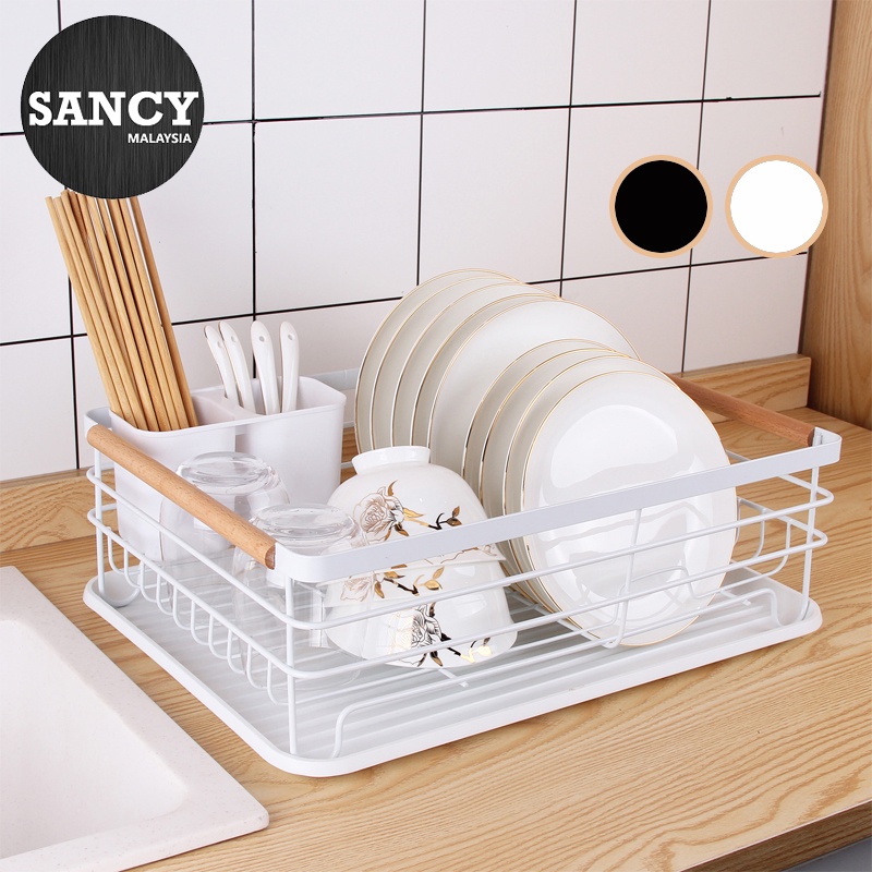 SANCY Single Layer Japanese Style Kitchen Storage Dish Rack Multi ...