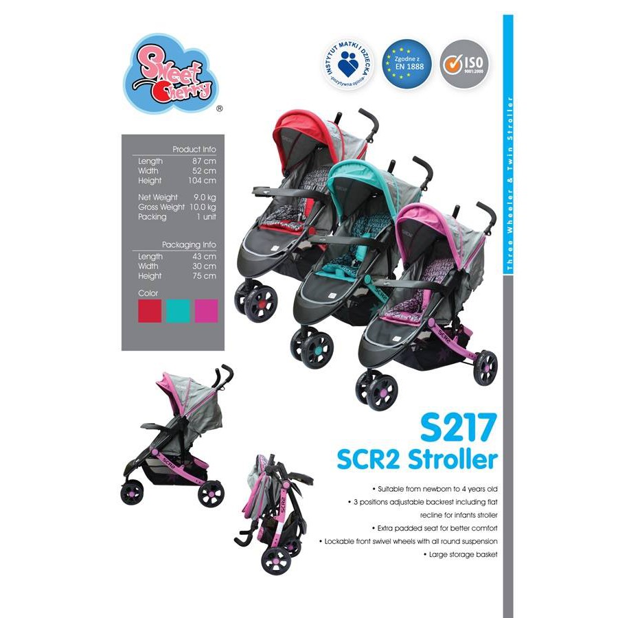 NOVEMBER SALE STROLLER SCR 2 JOGGER SWEET CHERRY FREE