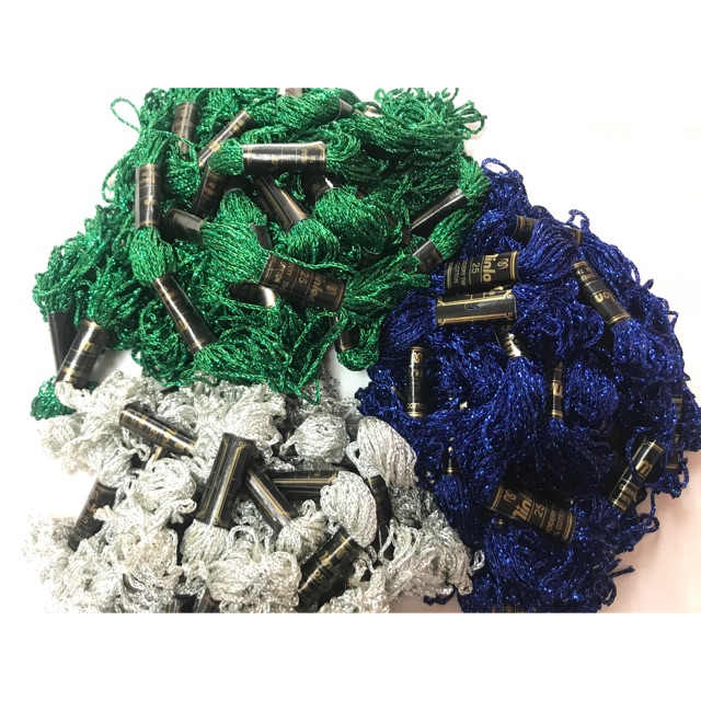 Benang Sulam Benang Kait Embroidery Thread Metallic Minlon Brand ...