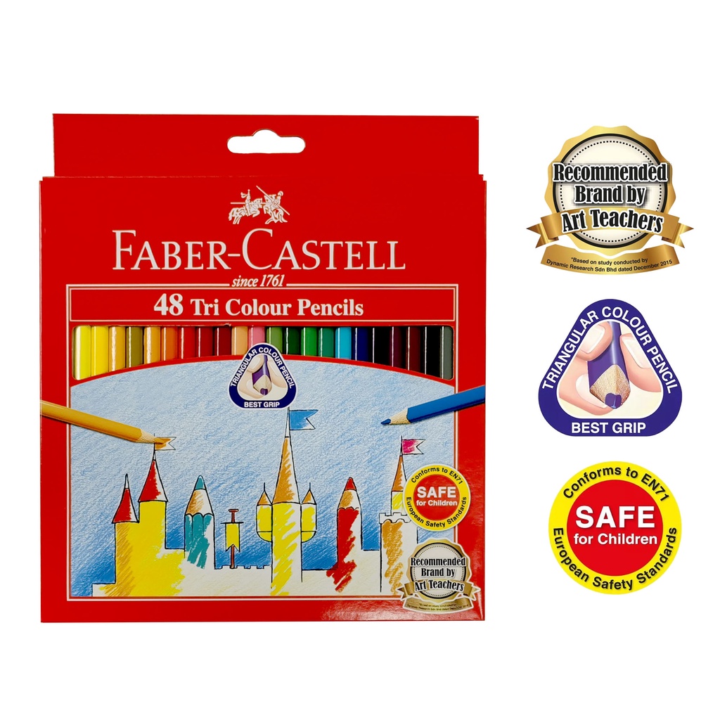  Faber-Castell 48 Triangular Colour Pencils