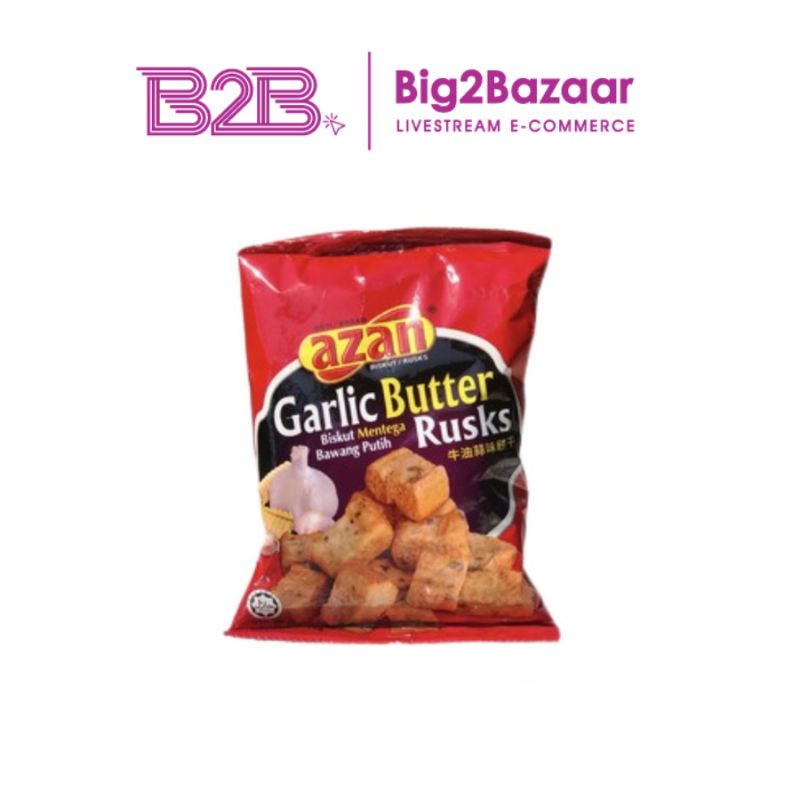 AZAN Garlic Butter Flavored Rusk (75gm) | Shopee Malaysia
