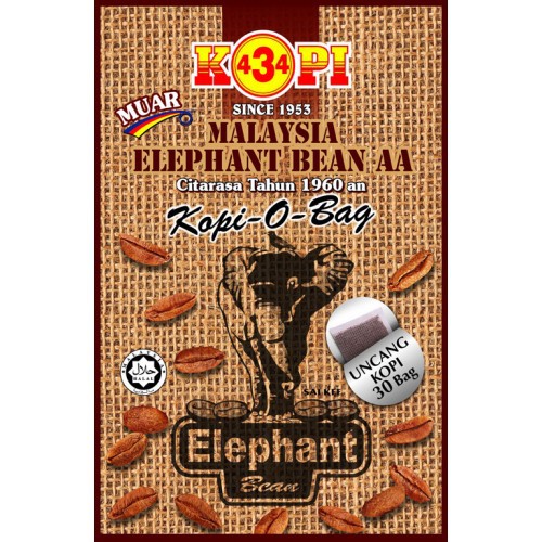 Muar Kopi 434 Muar Elephant Bean AA Citarasa Tahun 1960an KopiO Bag 30