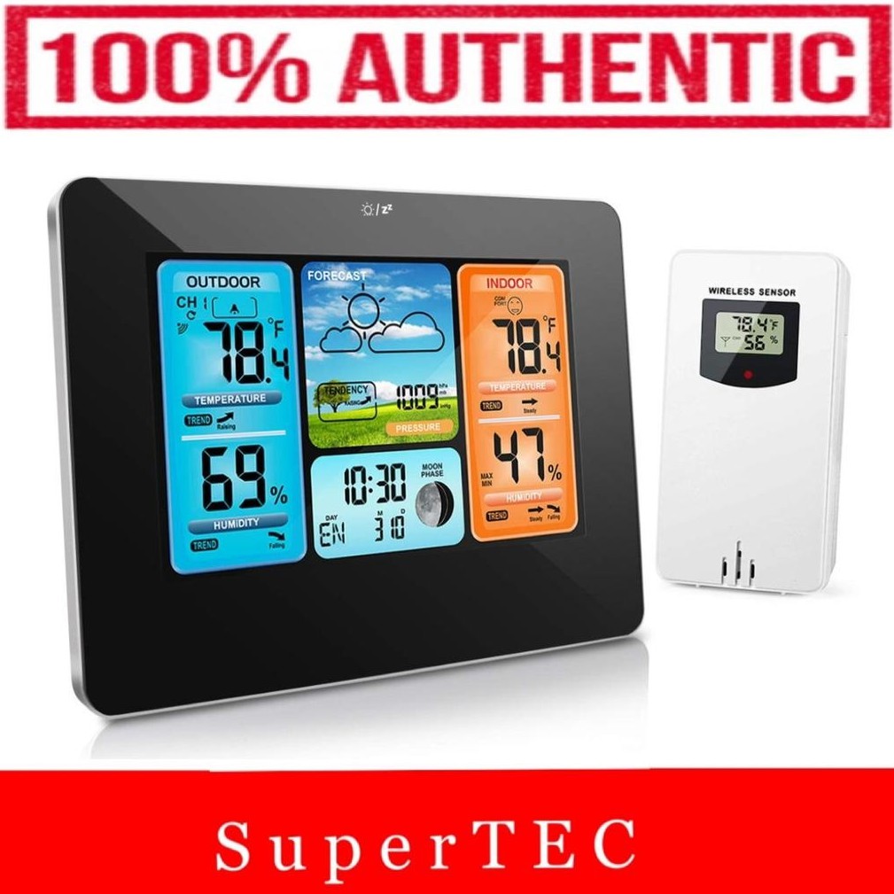 HALOFUN Weather Station FJ3373 Wireless Indoor Outdoor Thermometer