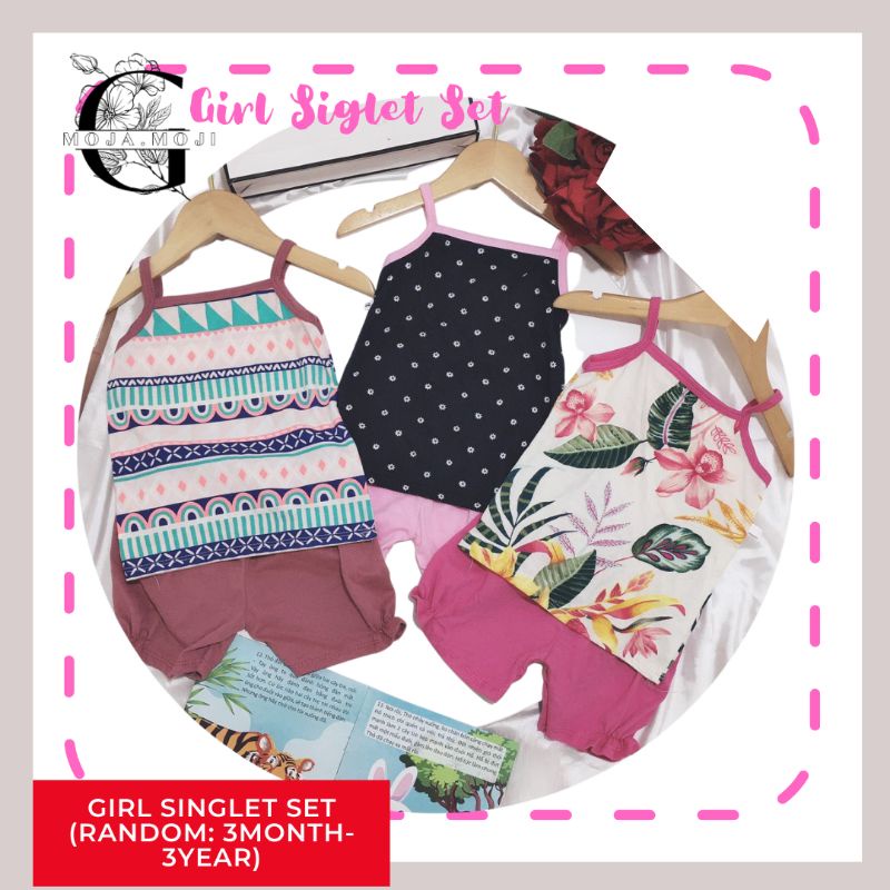 CLEARANCE.Kids/Children Girls Singlet Set(1YEAR/3 Year) | Shopee Malaysia
