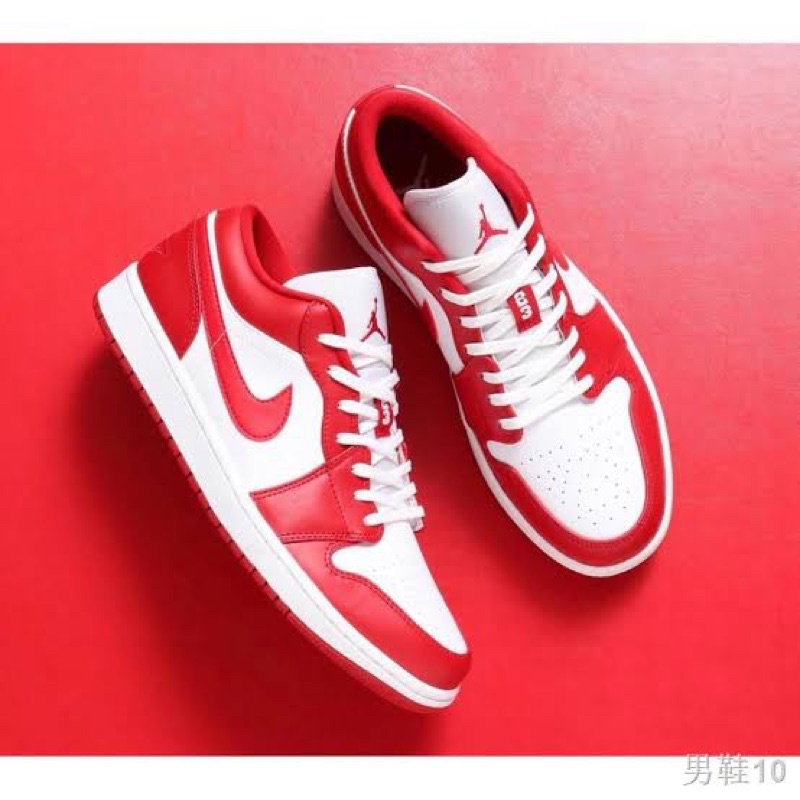 ∟ ∏Nike Air Jordan 1 Low cut Gym Red/White | Shopee Malaysia