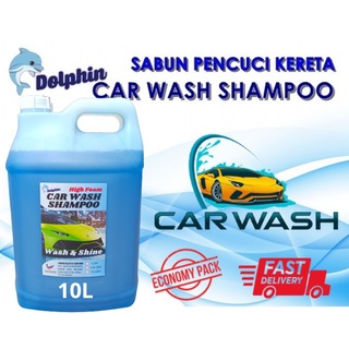 [Ready Stock] Car Shampoo DOLPHIN Sabun Pencuci Kereta 10L 洗车液 - Carwash  High Foam Snow Wash 10 Liter