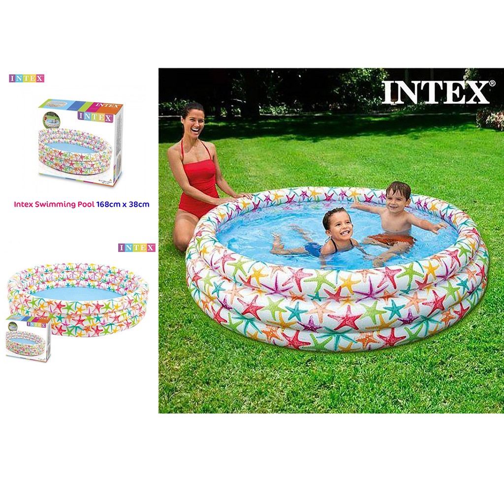 3 Ring INTEX Swimming Pool 168 cm x 38 cm Kolam Renang Intex Pelampung ...