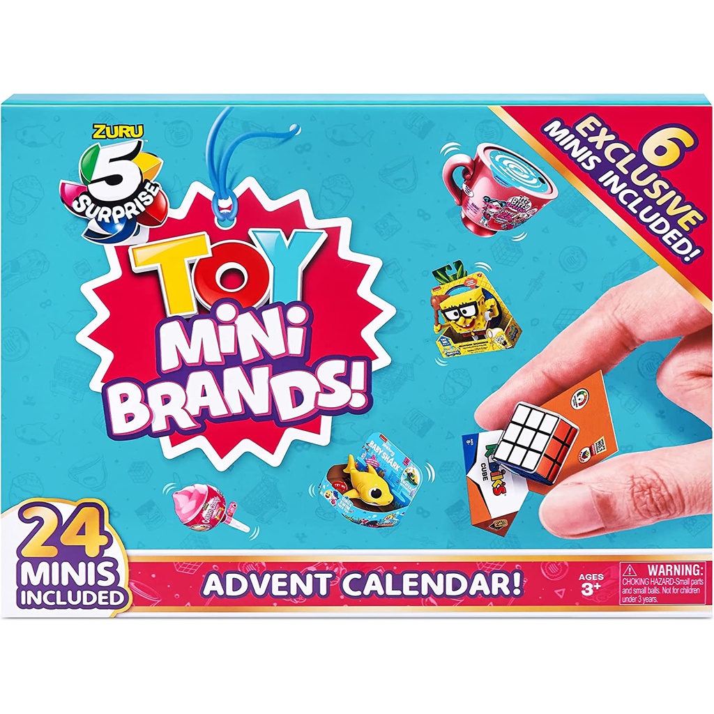 ZURU 5 Surprise Toy Mini Brands Limited Edition Advent Calendar with 24 Surprise  Pack & 6 Exclusive Minis, Toys Mystery Capsule Real Miniature Brands  Collectibles