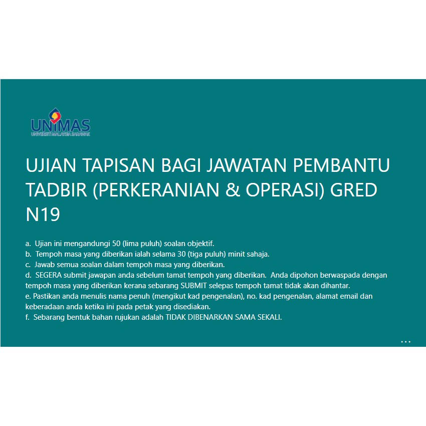 💥💥💥 CONTOH SOALAN UJIAN TAPISAN BAGI JAWATAN PEMBANTU TADBIR ...