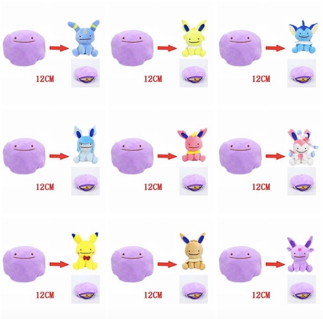 Pokemon Ditto Transform into Eevee Pikachu Sylveon Espeon Umbreon ...