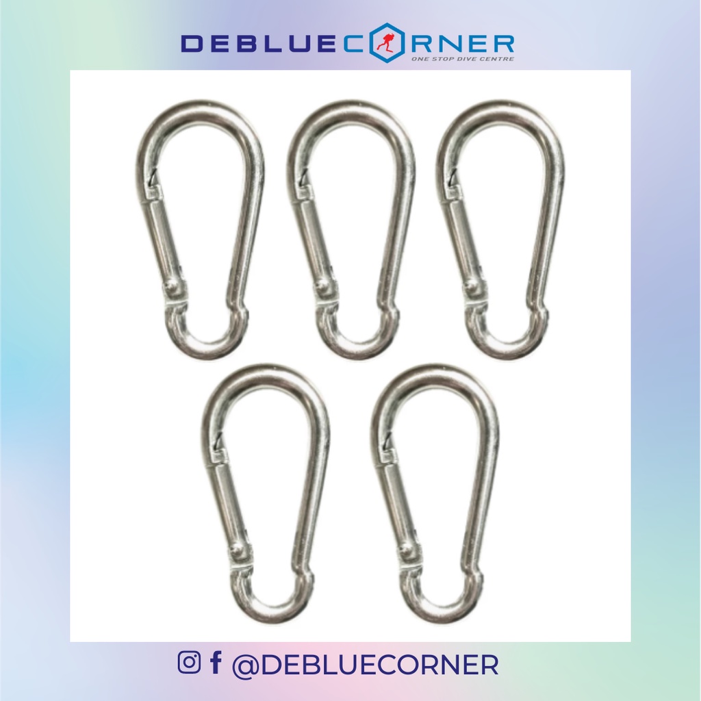 Underwater Scuba Diving Stainless Steel Carabiner Clip / Snap Clip ...