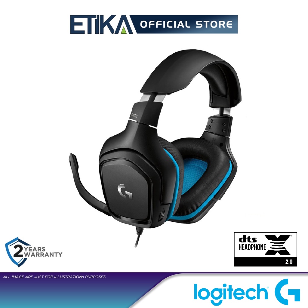 Logitech G431 Surround Sound DTS Gaming Headset Suitable