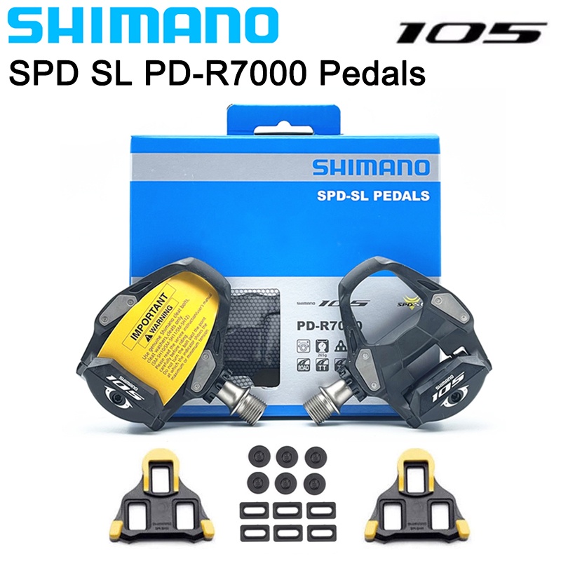 thumbnail image 2 of Shimano PD-R7000 Carbon Fiber SPD-SL Clipless Pedals - 9/16" Axle, Includes SH11 6° Cleats, 105 Series 2 of 3