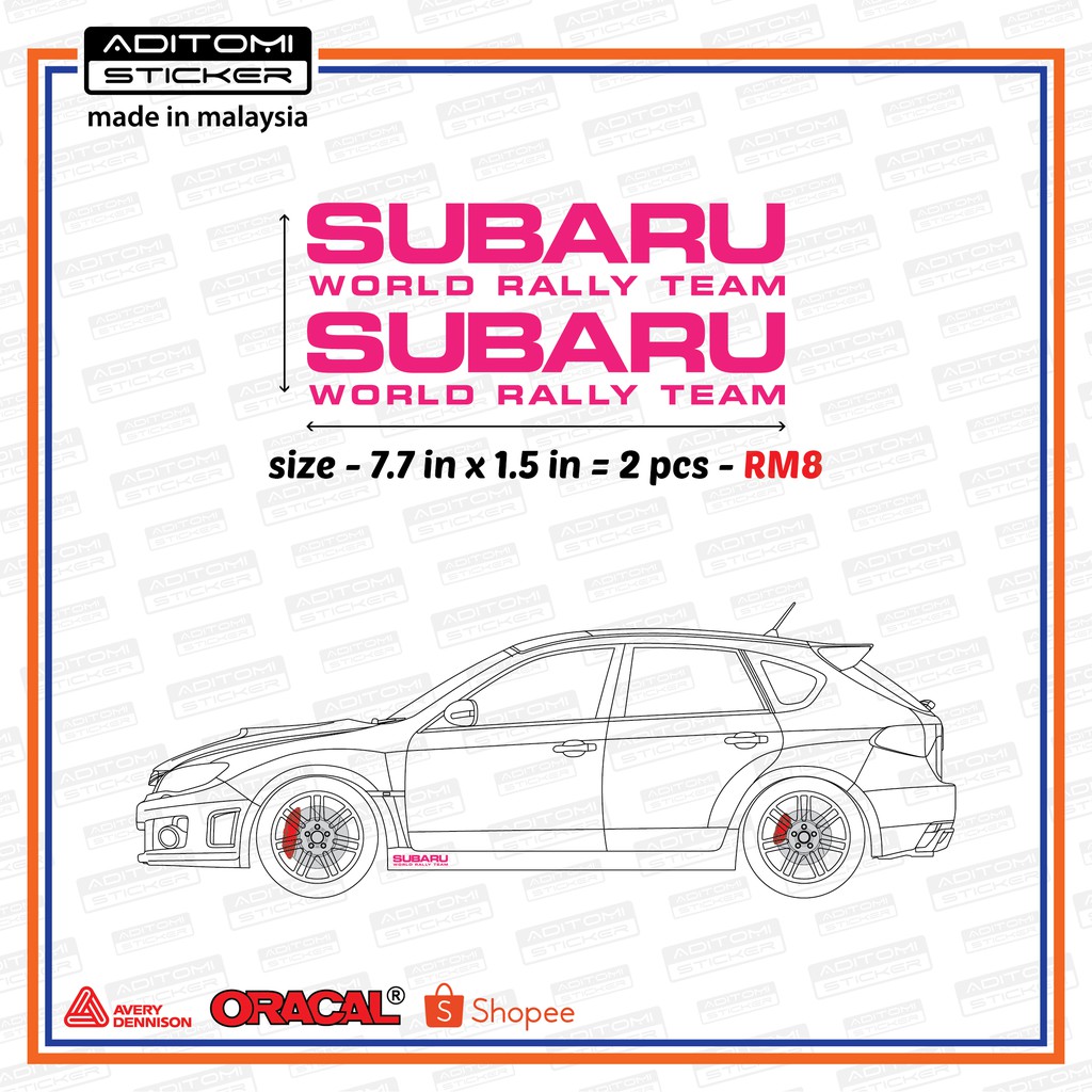 Subaru World Rally Team die cut sticker for Automobile | Shopee Malaysia