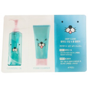 A'pieu Deep Clean Sachet - Cleansing Oil 3ml + Foam Cleanser 3ml x 1pc ...