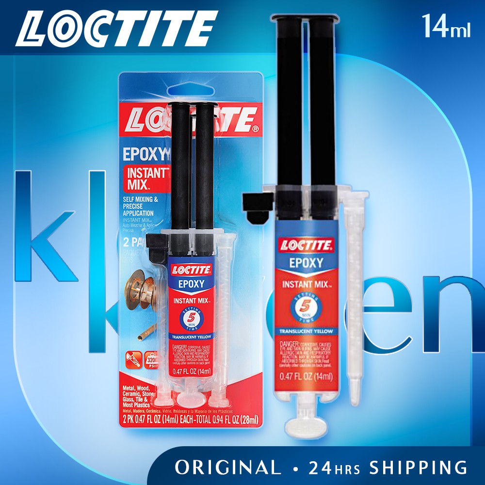 Loctite Epoxy Instant Mix 5 Minute Syringe 14ml (0.47 fl oz) Shopee