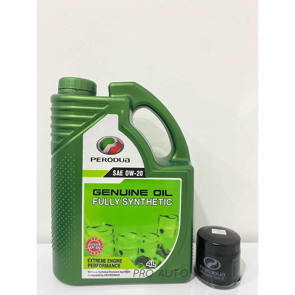 Petronas Engine Oil Perodua Fully Synthetic SAE 0W 20 API SN Engine Oil