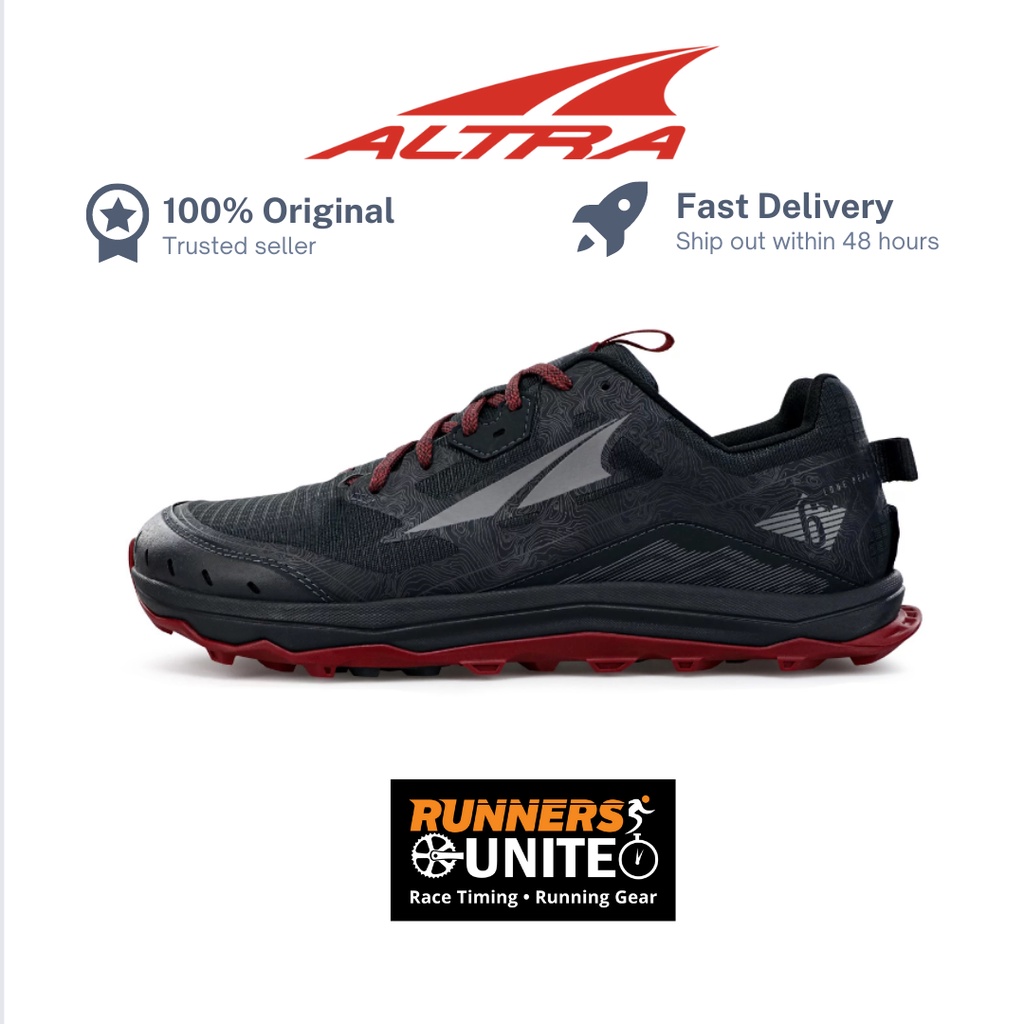 Altra Lone Peak 6 Men's Trail Running/Hiking Shoes (Black/Grey