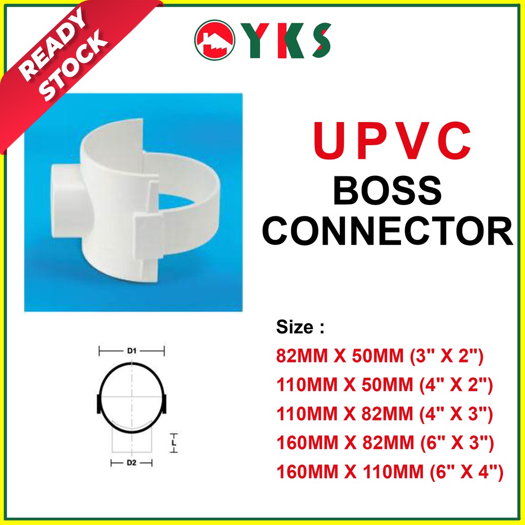 Upvc Boss Connector Pipe Fittings System Shopee Malaysia