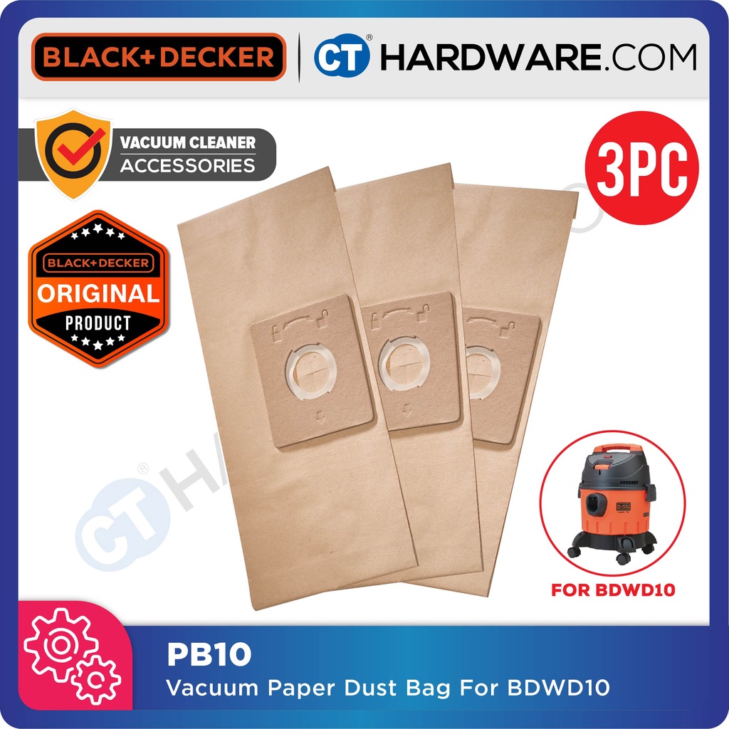 BLACK DECKER PB10 VACUUM PAPER DUST BAG FOR BDWD10 VACUUM