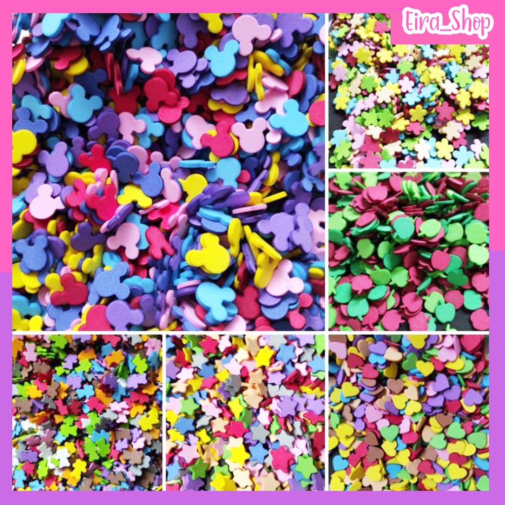 MIX SHAPE FOAM 100pcs in 1 Pack. Precut Foam Bentuk2 Campur 100pcs ...