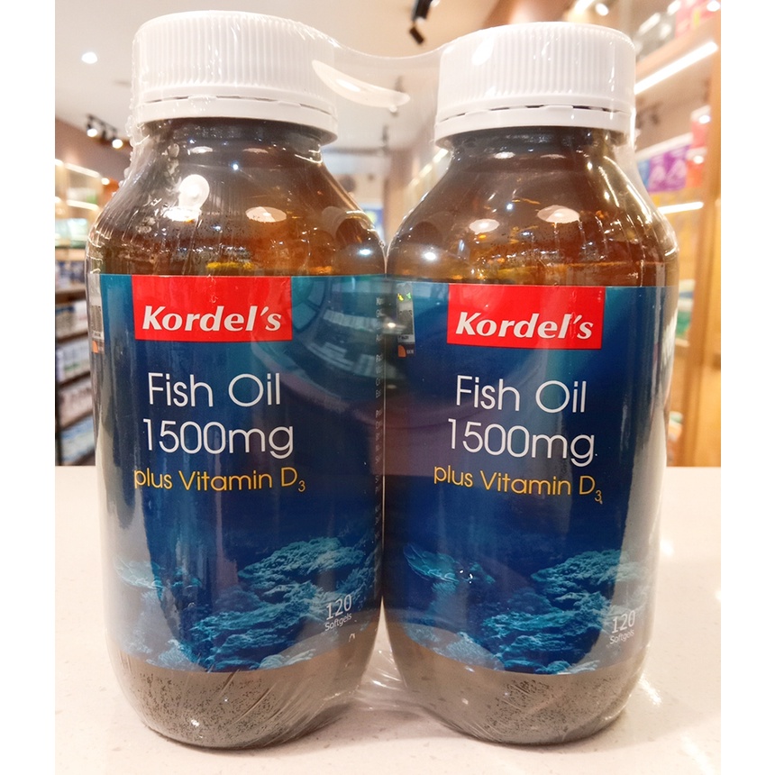 KORDEL'S FISH OIL 1500MG PLUS VITAMIN D3 142IU 2 BOTS X 120'S EXP 07/2024 Shopee Malaysia