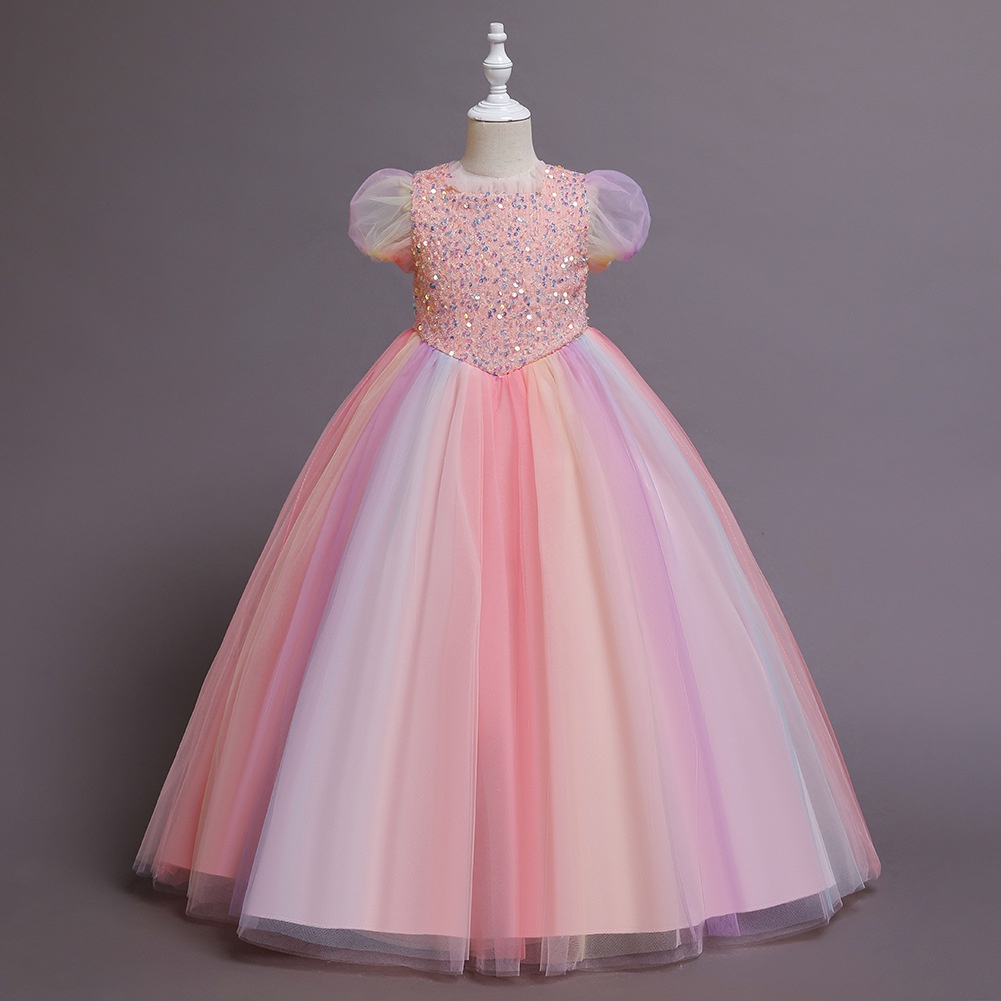 New Year Dress Girls Party Wedding Lace Embroidery Princess Dresses for  Girls Long Formal Prom Dress Girls Costume | Shopee Malaysia