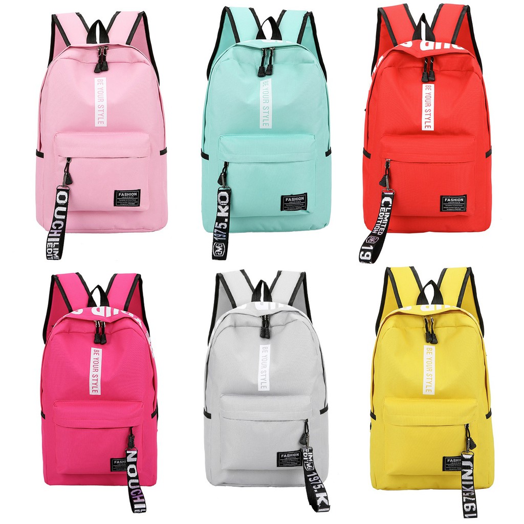 Canvas School Bag Casual Backpack Bags Korean Travel Bag Pack Beg