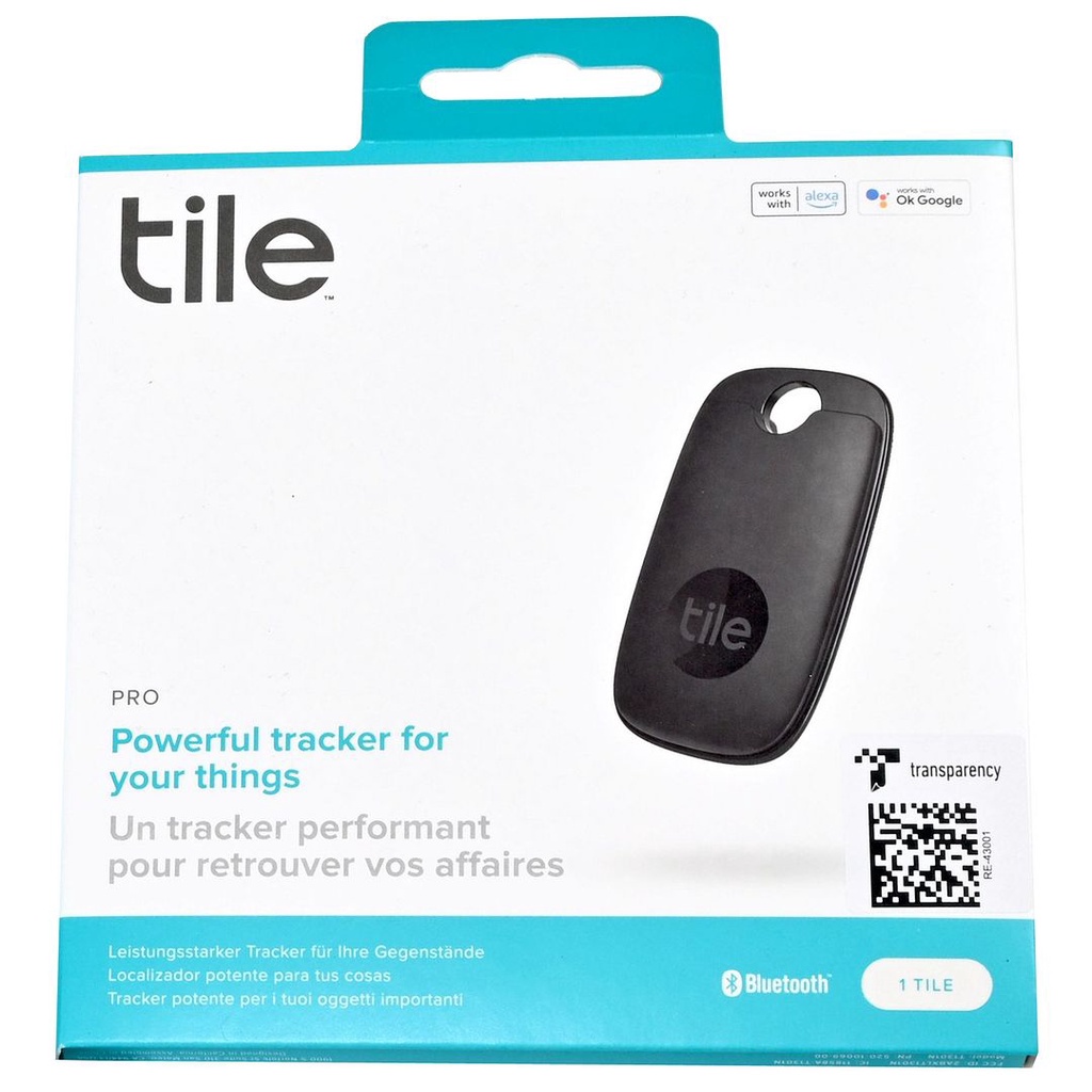 Tile Pro (2022) 1-Pack ( Black ) Bluetooth Tracker RE-43001