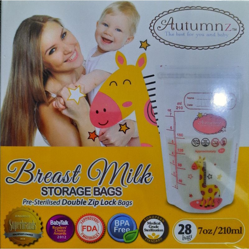 Autumnz Breast Milk Storage Bag 7oz/210 ml Shopee Malaysia