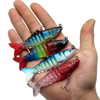 9cm16g T-Tail Fishing Jig Head Swimbaits Bass Fishing Lures Soft Plastic  Lure for Saltwater Freshwater