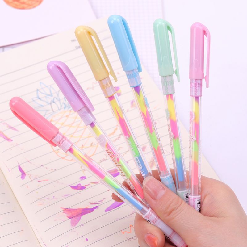 Rainbow Color Pen 6pcs | Shopee Malaysia