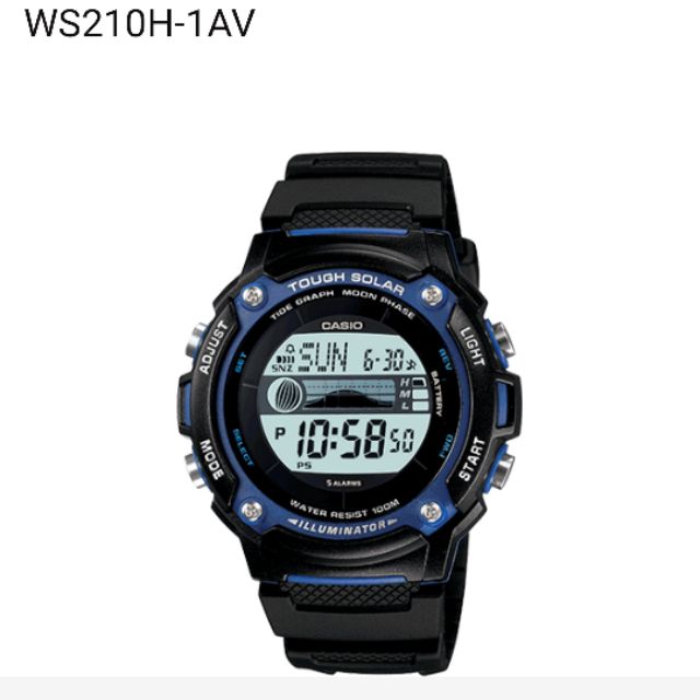 CASIO WS 210H 1A 2YEARS WARRANTY TOUGH SOLAR ORIGINAL SPORTS