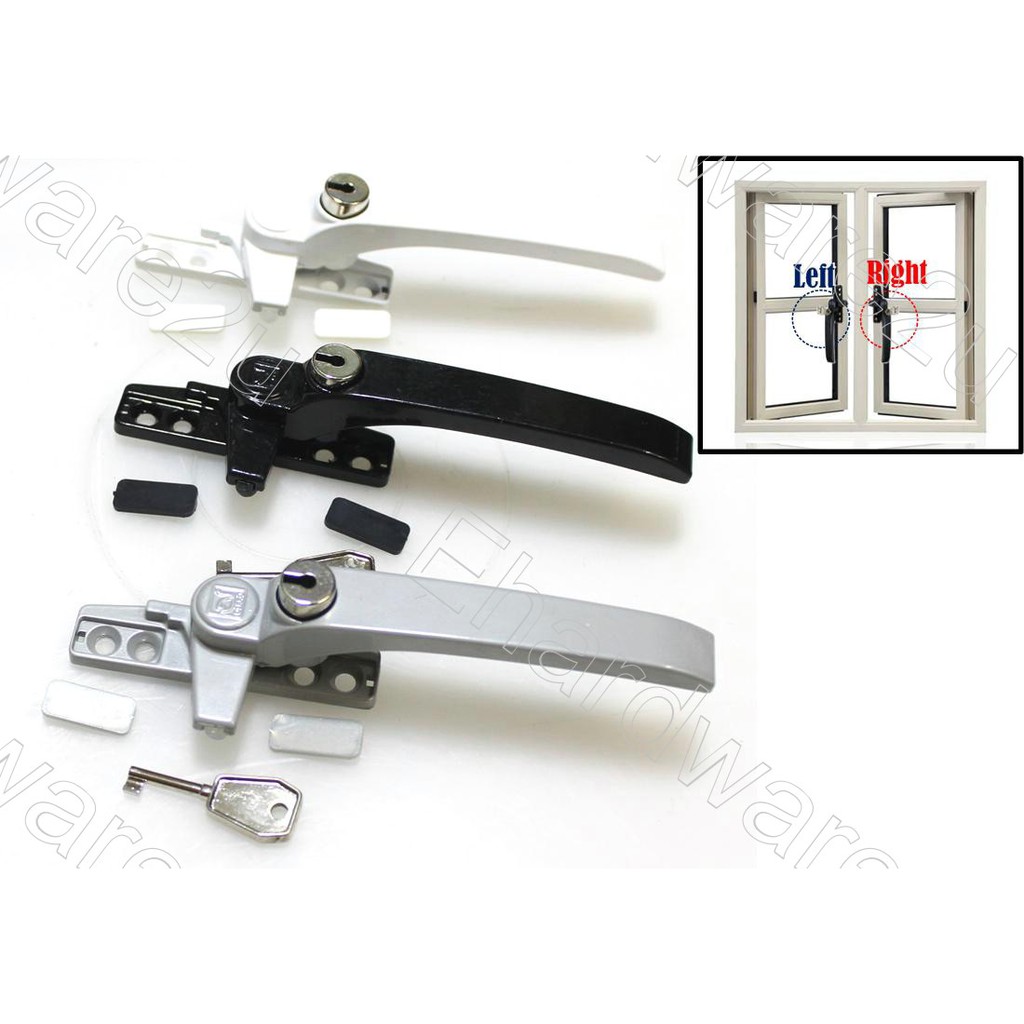Key Lockable Window Casement Handle 38/58mm (DK063AOS) | Shopee Malaysia