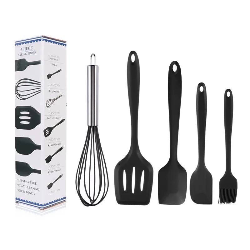 5 Pieces Silicone Cooking Utensils Set Kitchen Utensils Set Baking
