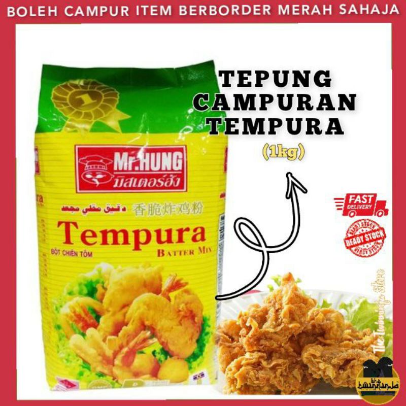 Tepung Campuran Tempura Mr Hung Tepung Crispy 1kg Shopee Malaysia