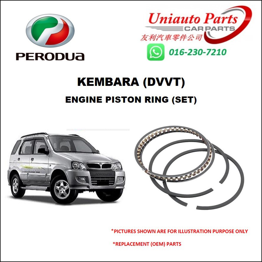 PERODUA KEMBARA (DVVT) ENGINE PISTON RING (SET) | Shopee Malaysia