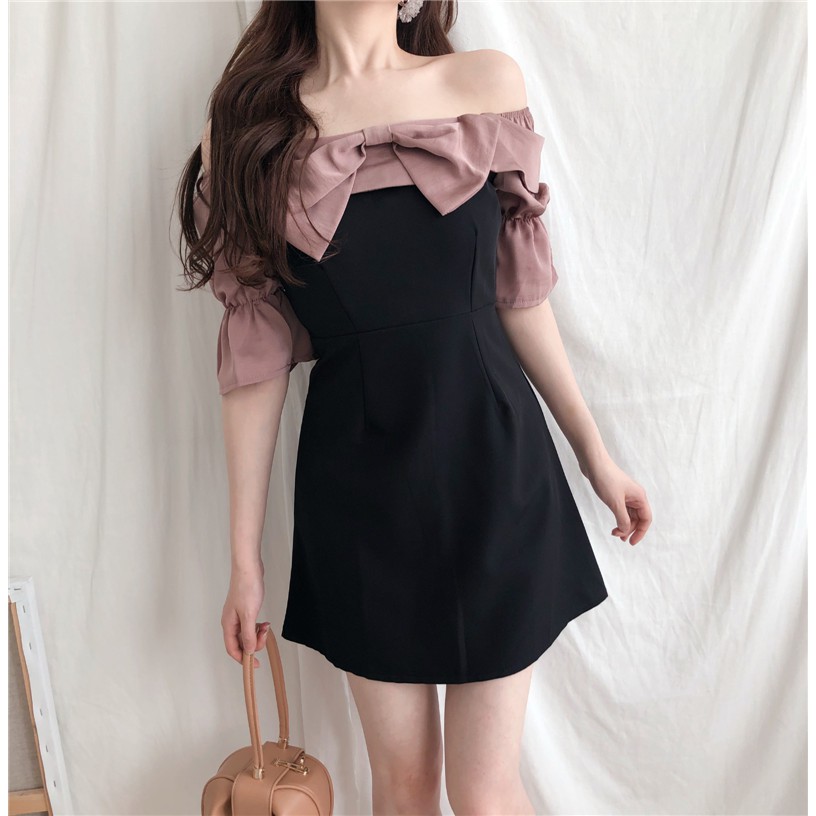 Shopee off outlet shoulder dress