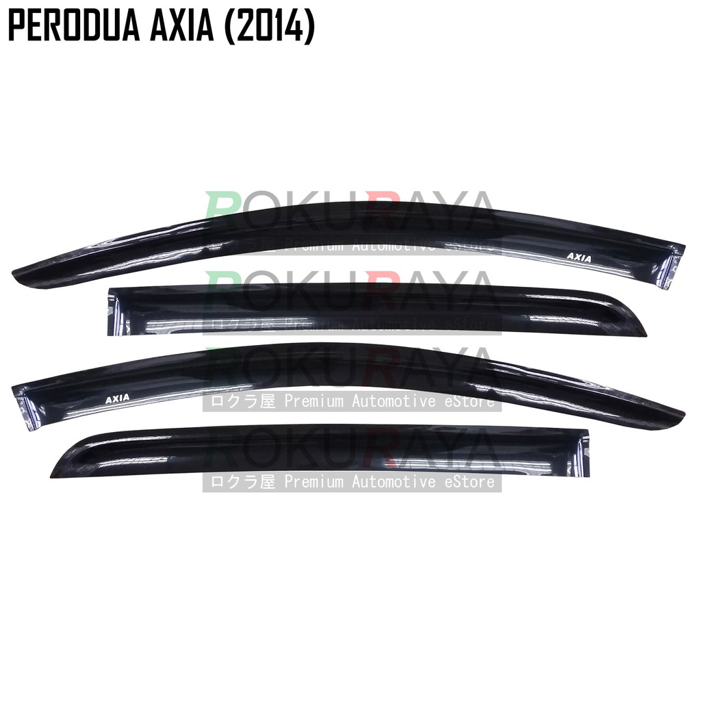 Perodua Axia (2014) Small (8cm Width) Window Door Visor Air Press Wind ...
