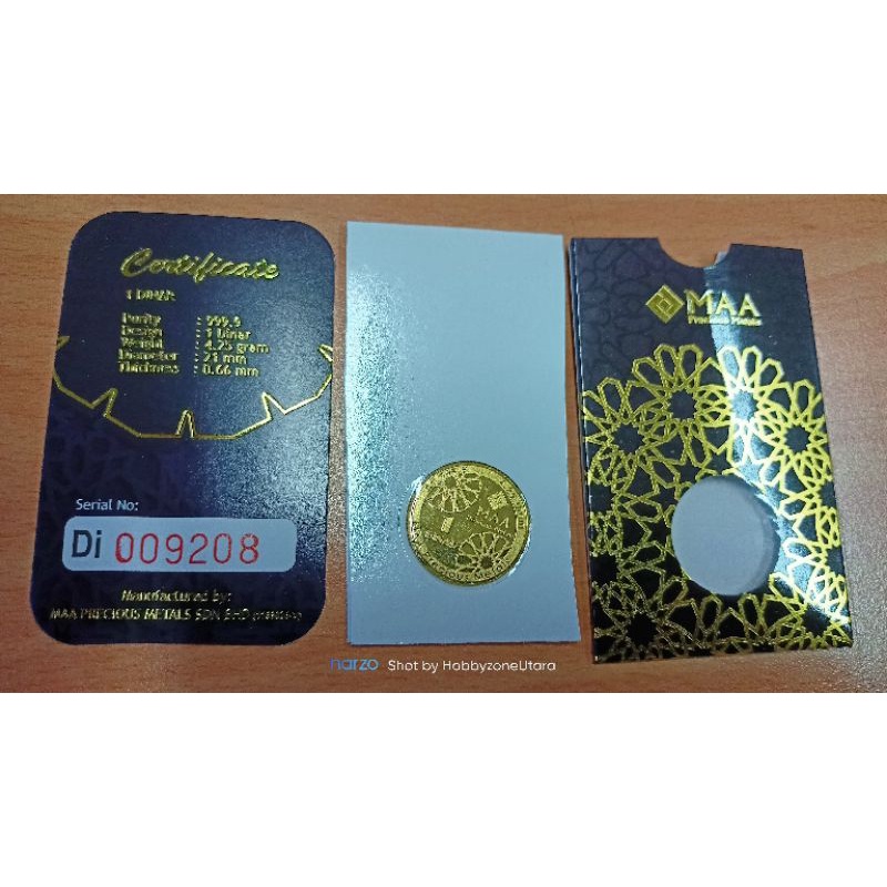 🔥Hot !! READY STOCK🔥 2022 design 1 Dinar GOLDBAR 999.9 24K BY ORODESIGN