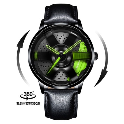 NIBOSI TE37 Wheel Rotating Watches Men Three dimensional Hollow Car Modified Mechanical Gifts Waterproof Luminous Men s Watch Shopee Malaysia
