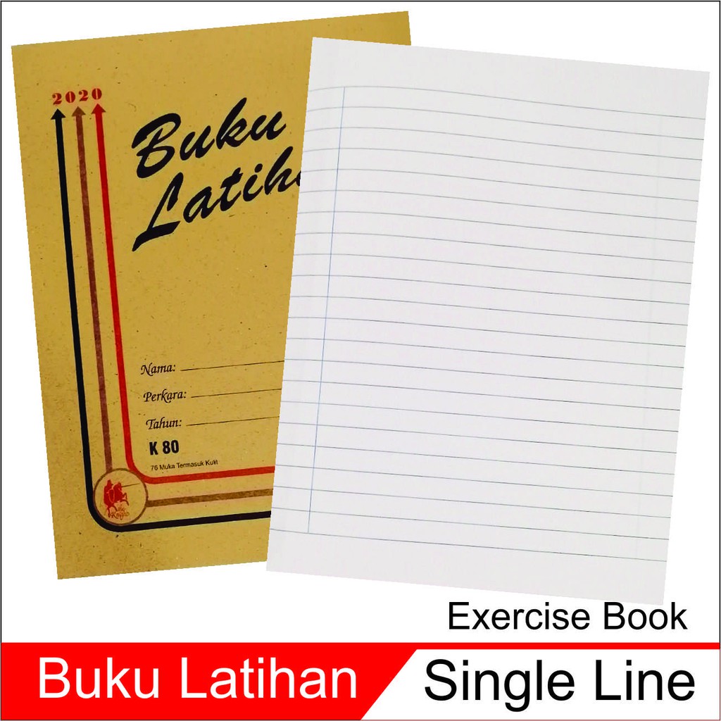 Exercise Book Single Line 60gsm Buku Latihan K80 / K120 / K200 单线簿 ...