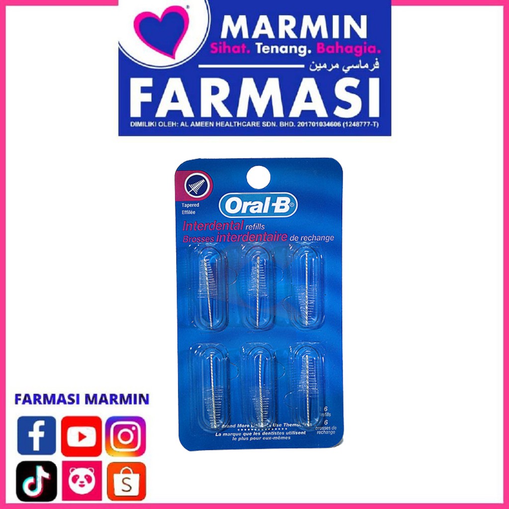 OralB Interdental Refills Brush 6's (Cylindrical) Shopee Malaysia