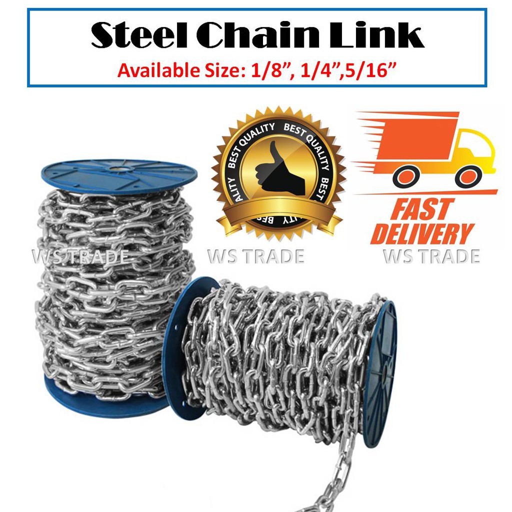 Rantai Besi Tergalvani Rantai Besi Galvanized Metal Link Chain 铁连