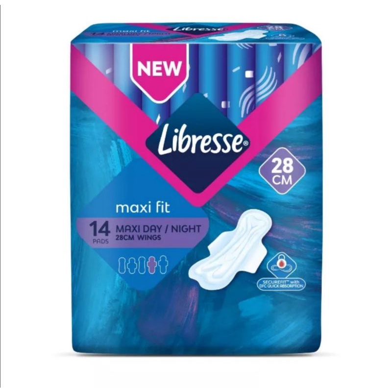 Libresse Maxi Day/Night 28cm Wing (14s)/Non Wing (16s) Disposable Sanitary Napkin Pad Tuala Wanita Pakai Buang