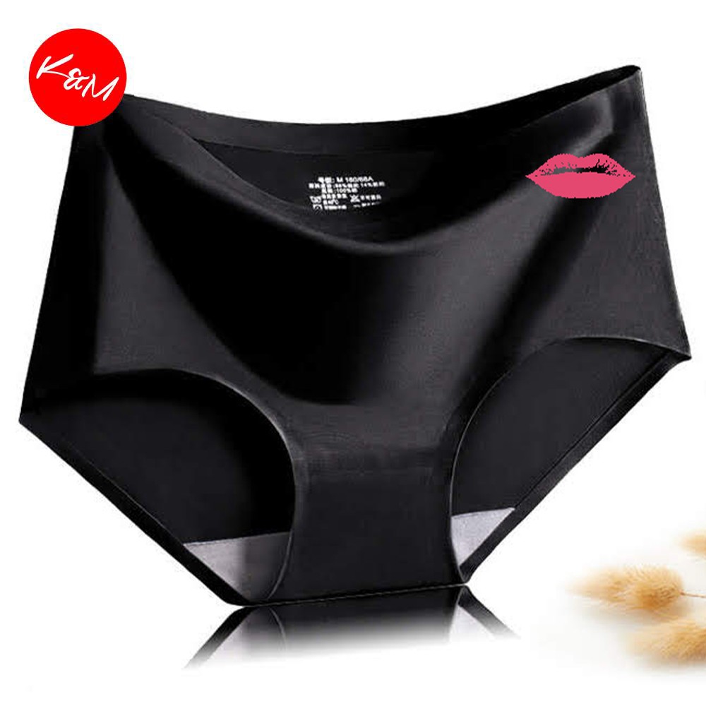 KM L-XXL Plus Size Women Cooling Underwear Ice Silk Seamless Panties ...