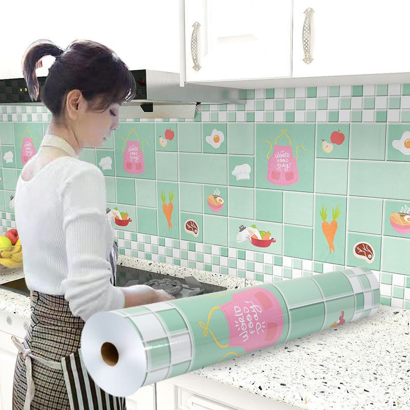 Kitchen oil-proof stickers waterproof fire resistant high temperature ...